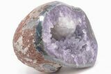 Purple Amethyst Geode With Polished Face - Uruguay #199785-1